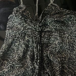 Micheal Kors Gray and White Dress